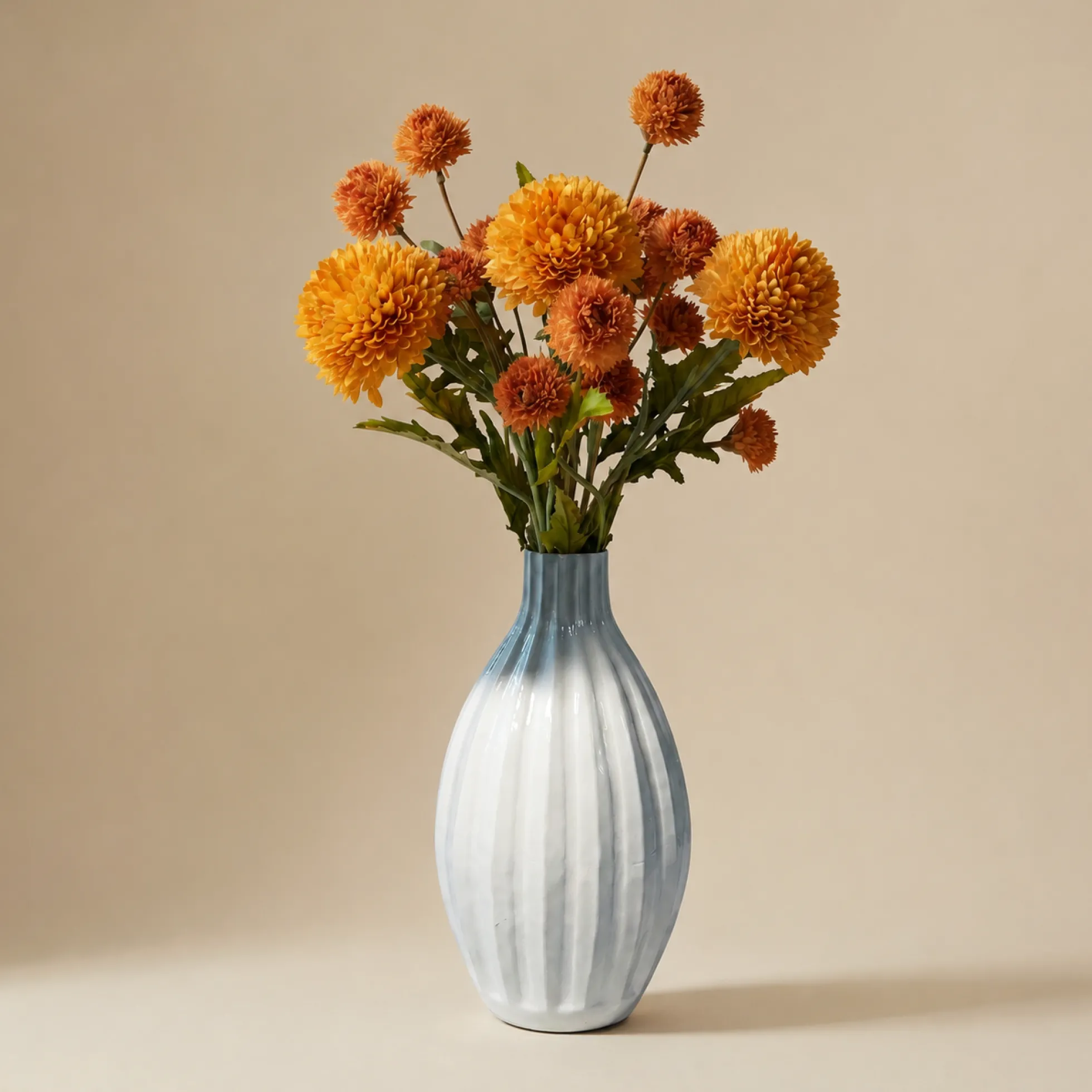 Bouquet de Dahlias orange 6 tiges
