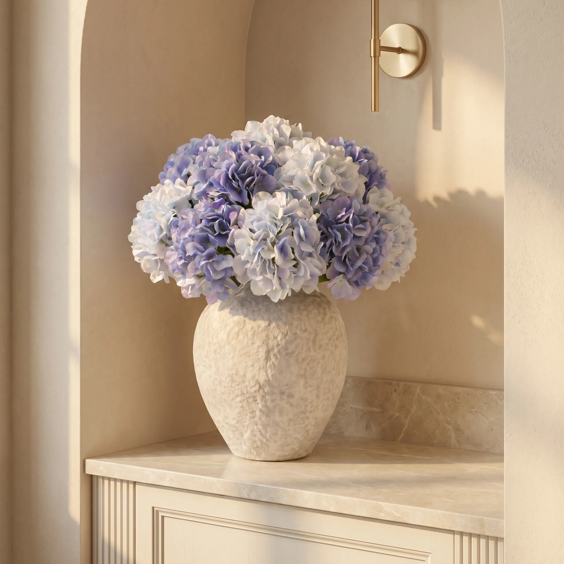Bouquet d’Hortensia bleu 12 tiges