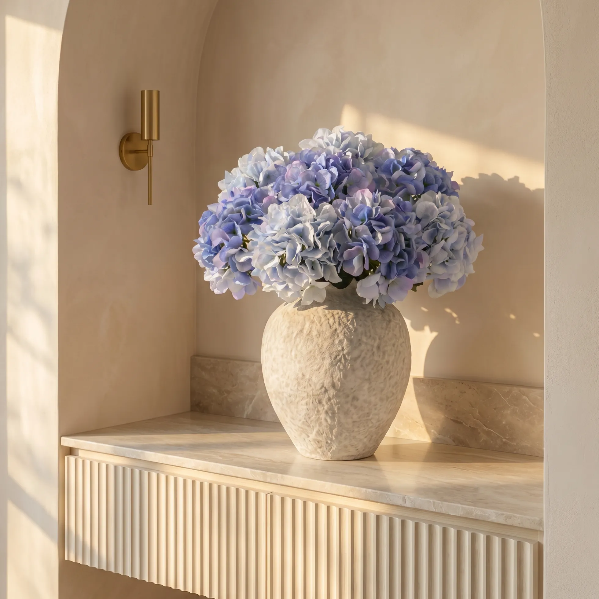 Bouquet d’Hortensia bleu 9 tiges