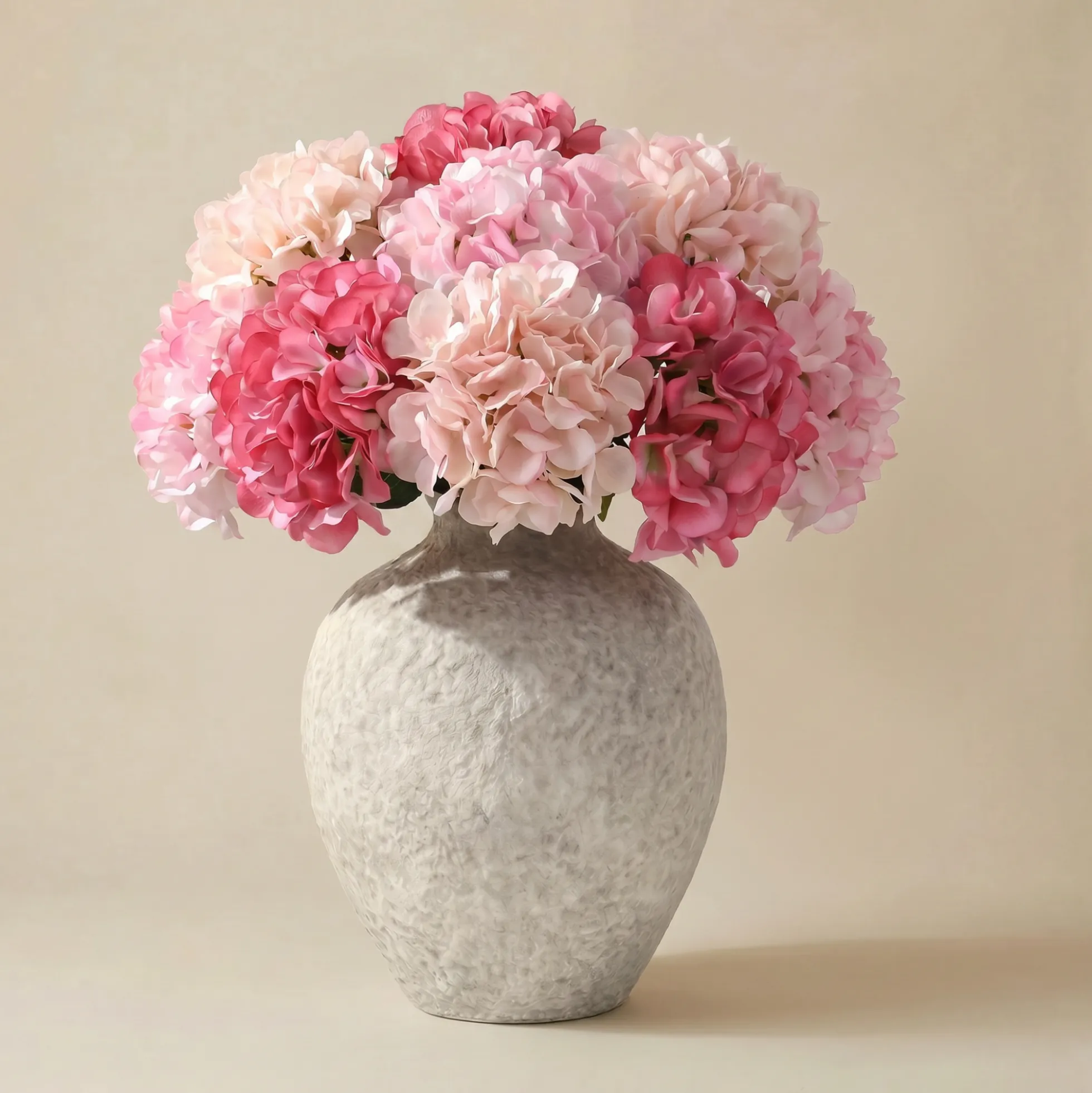 Bouquet d’Hortensia rose 9 tiges