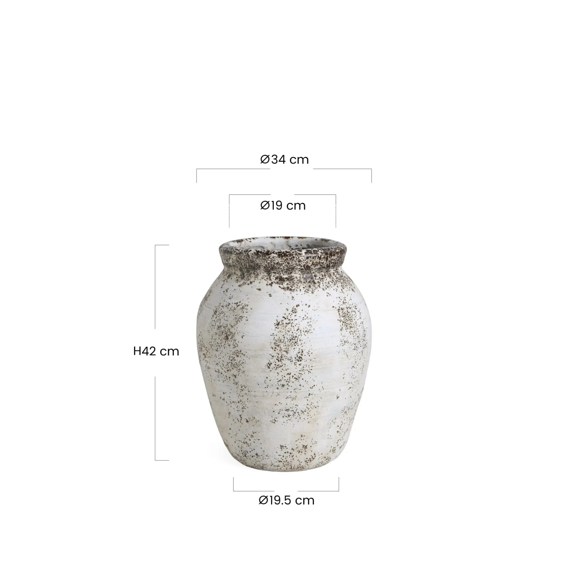 Cache-Pot Antica col droit 42 cm