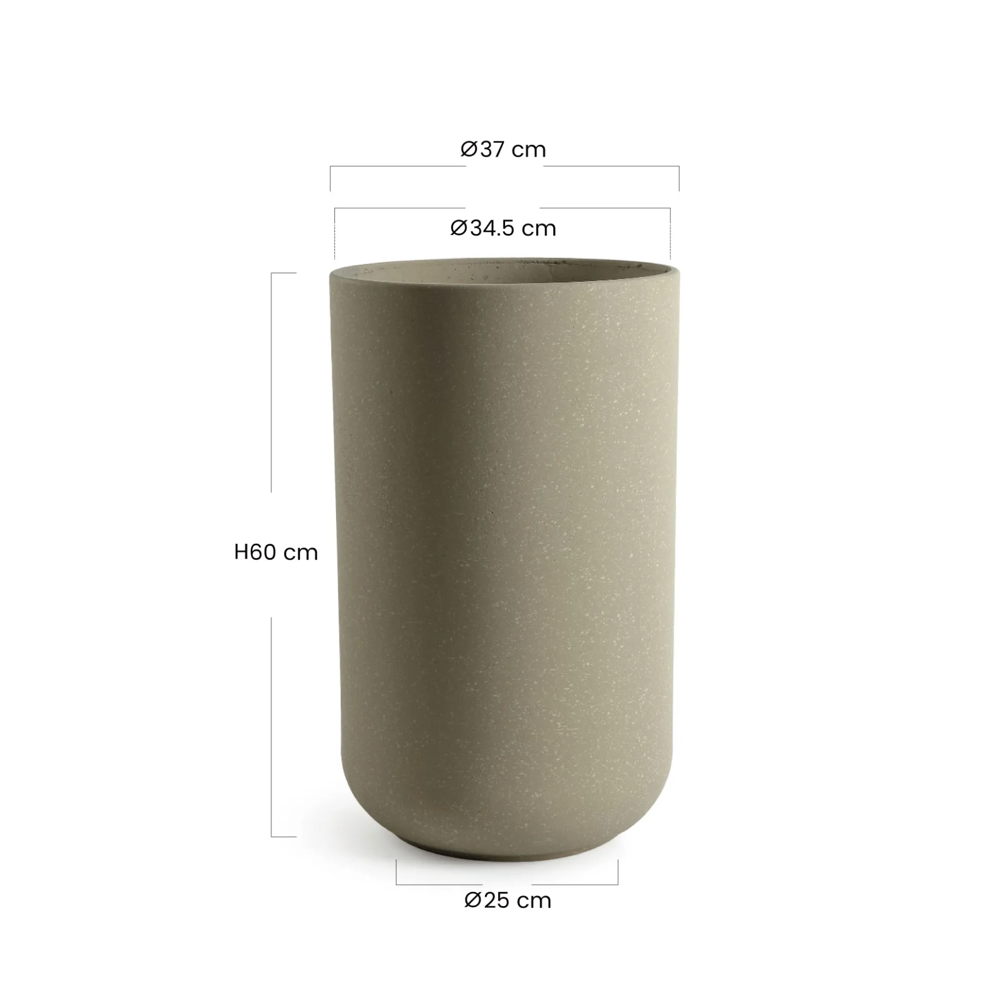 Cache-Pot Terra allongé 60 cm