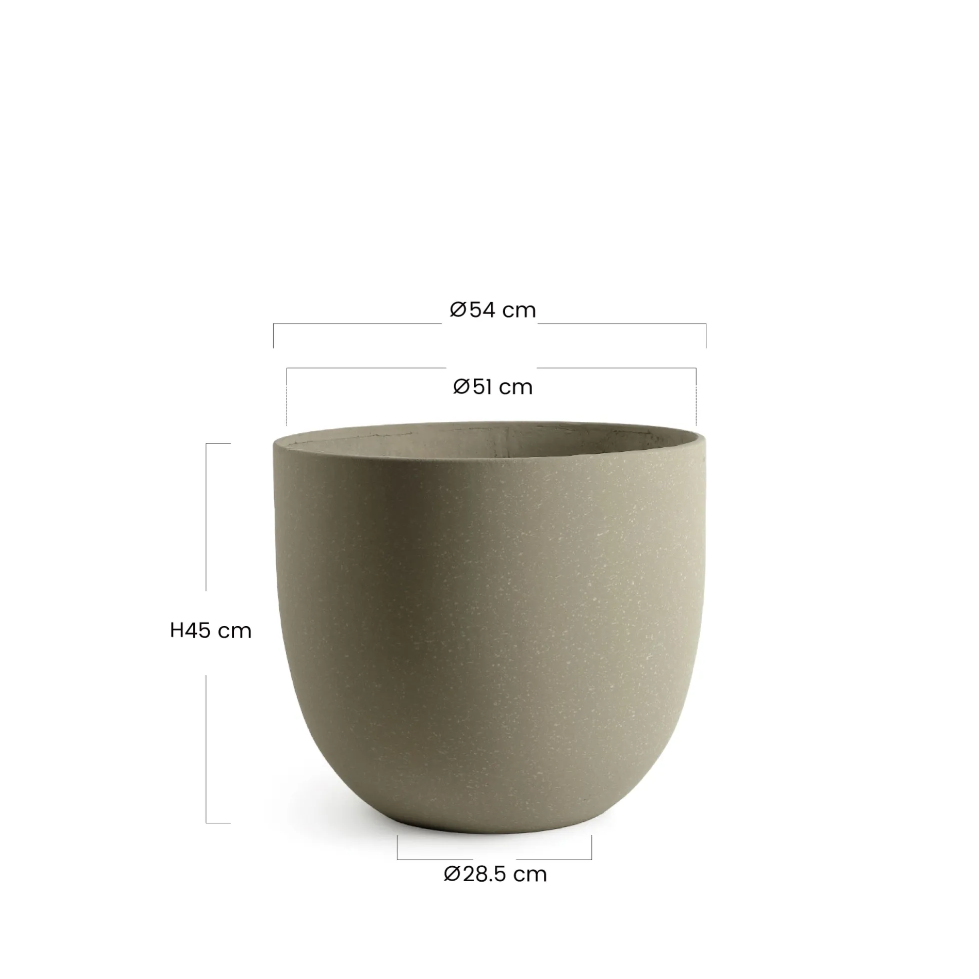 Cache-Pot Terra arrondi 45 cm