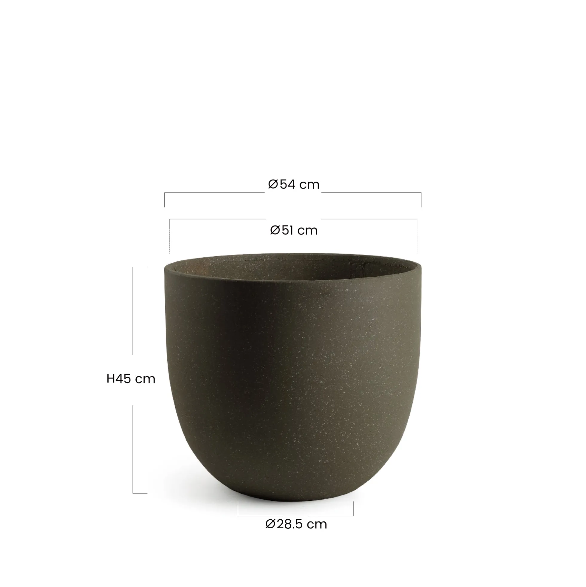 Cache-Pot Terra arrondi 45 cm
