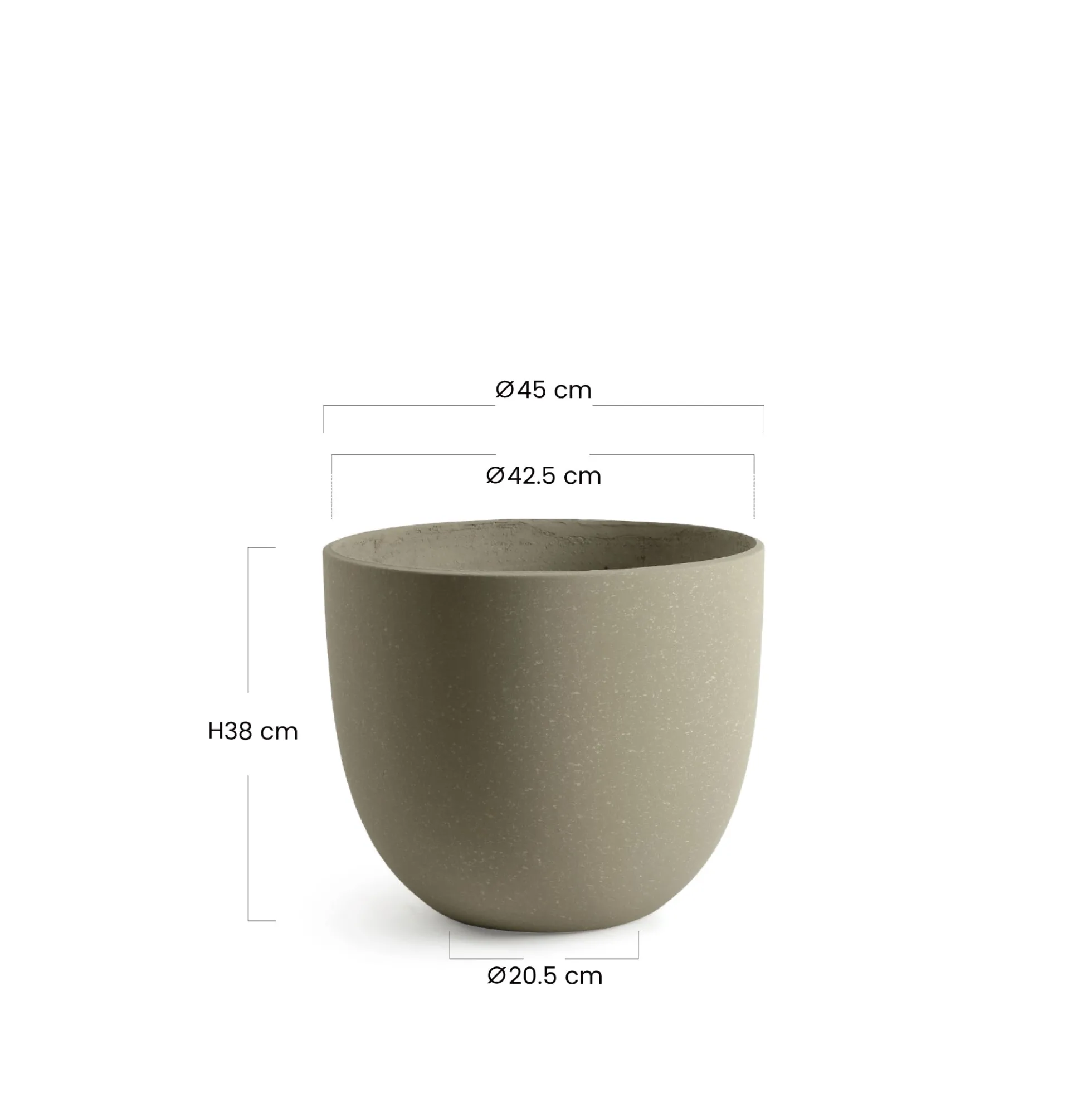 Cache-Pot Terra arrondi 38 cm