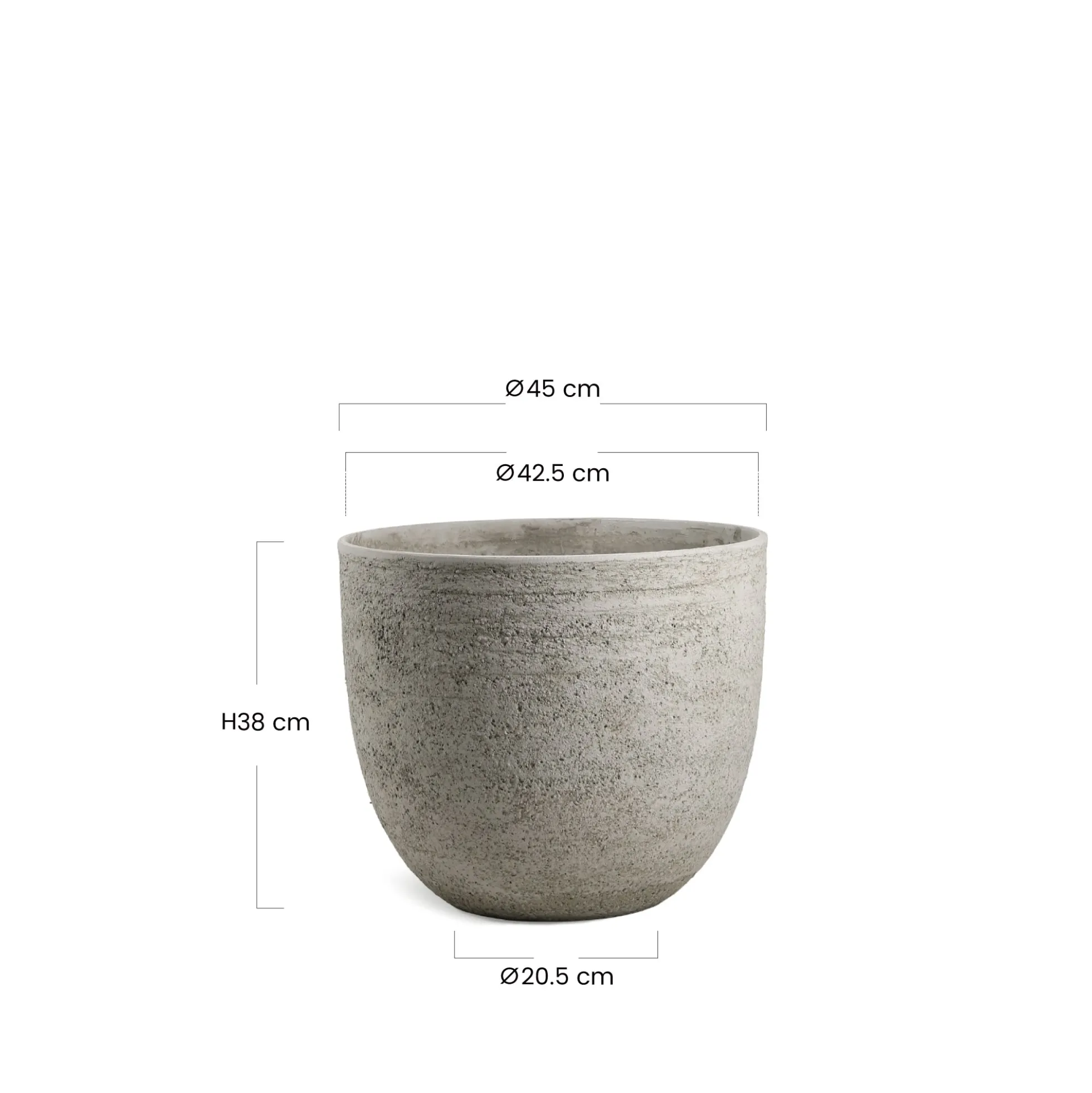 Cache-Pot Terra arrondi 38 cm