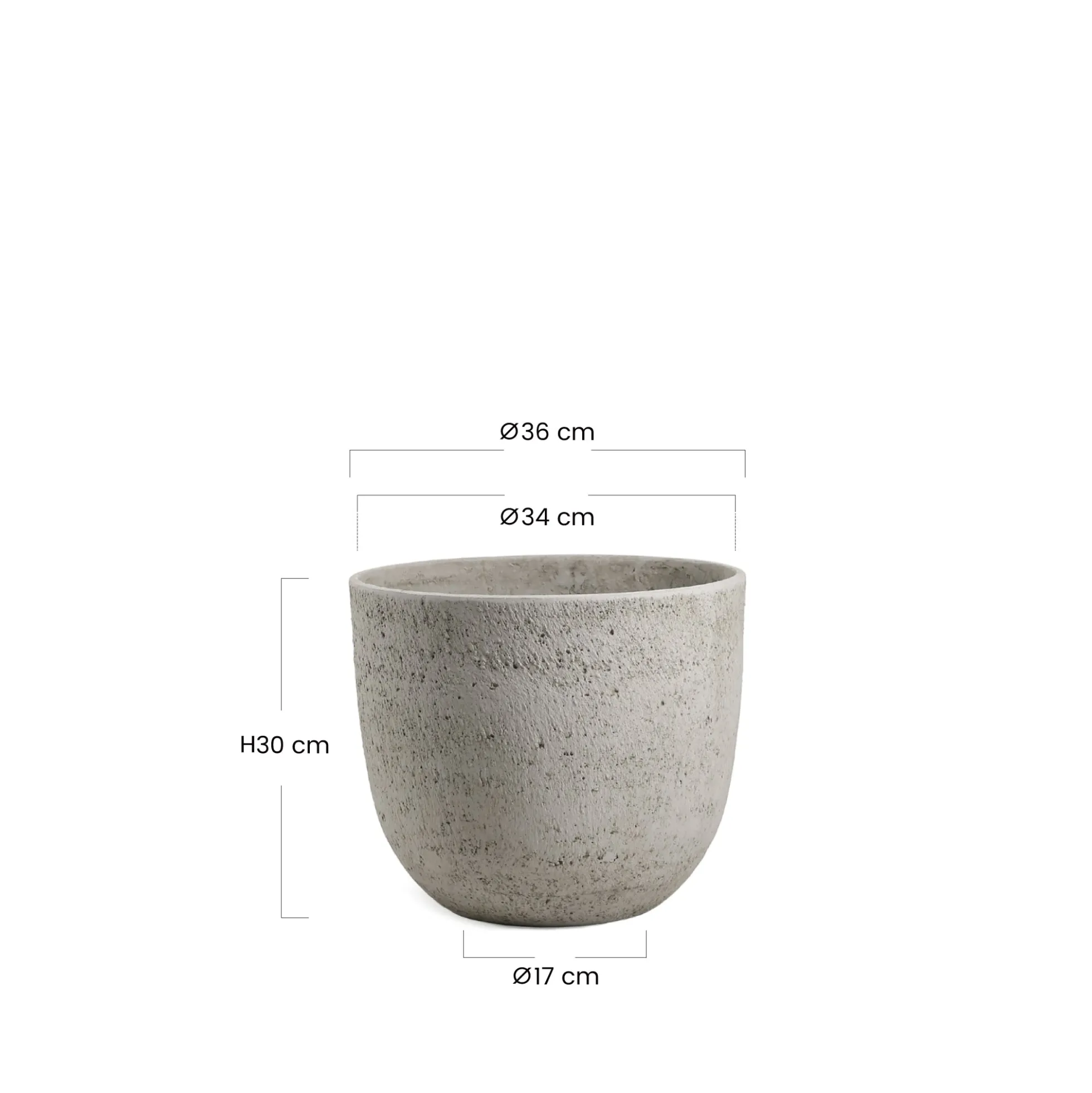 Cache-Pot Terra arrondi 30 cm