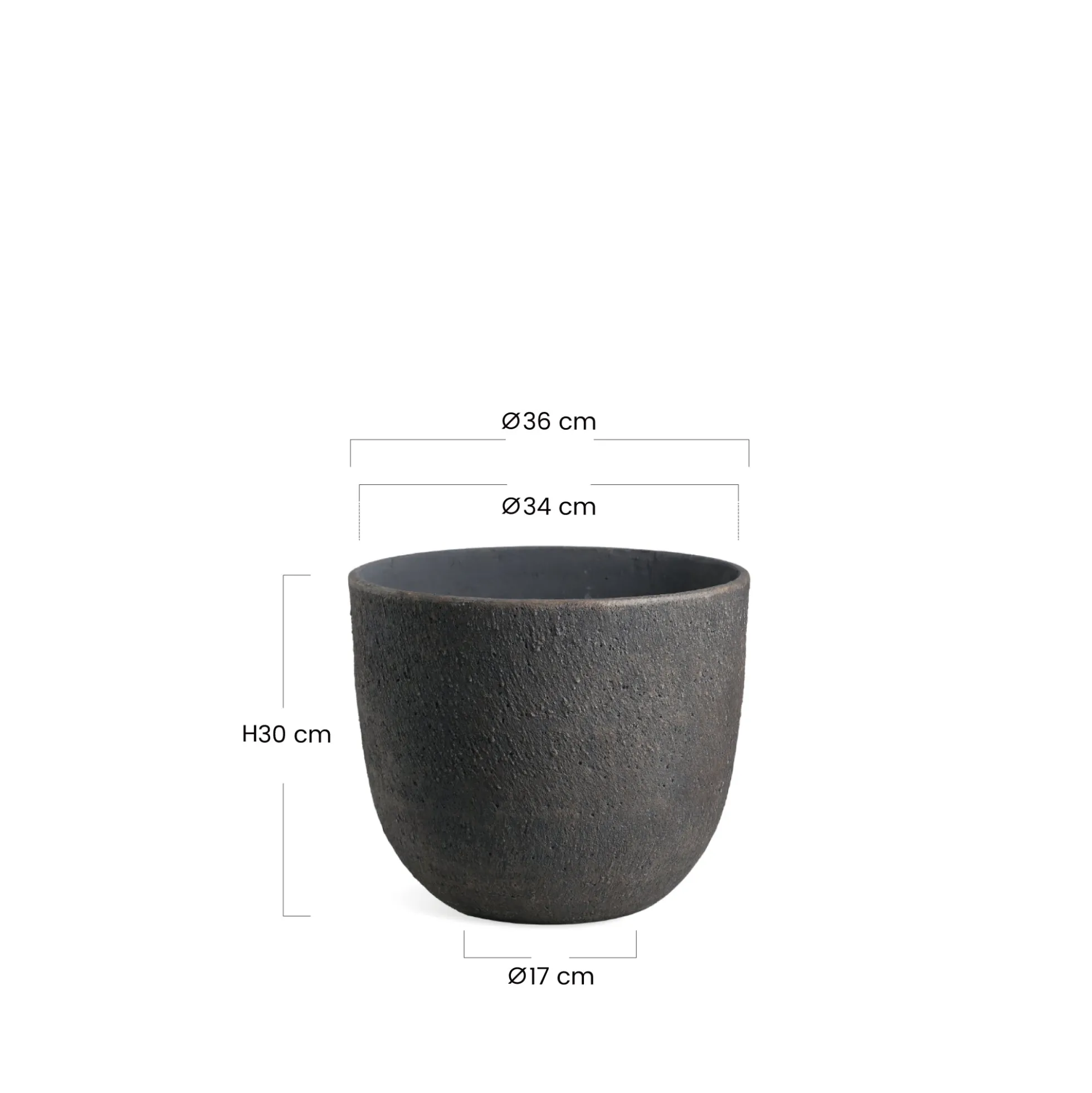Cache-Pot Terra arrondi 30 cm