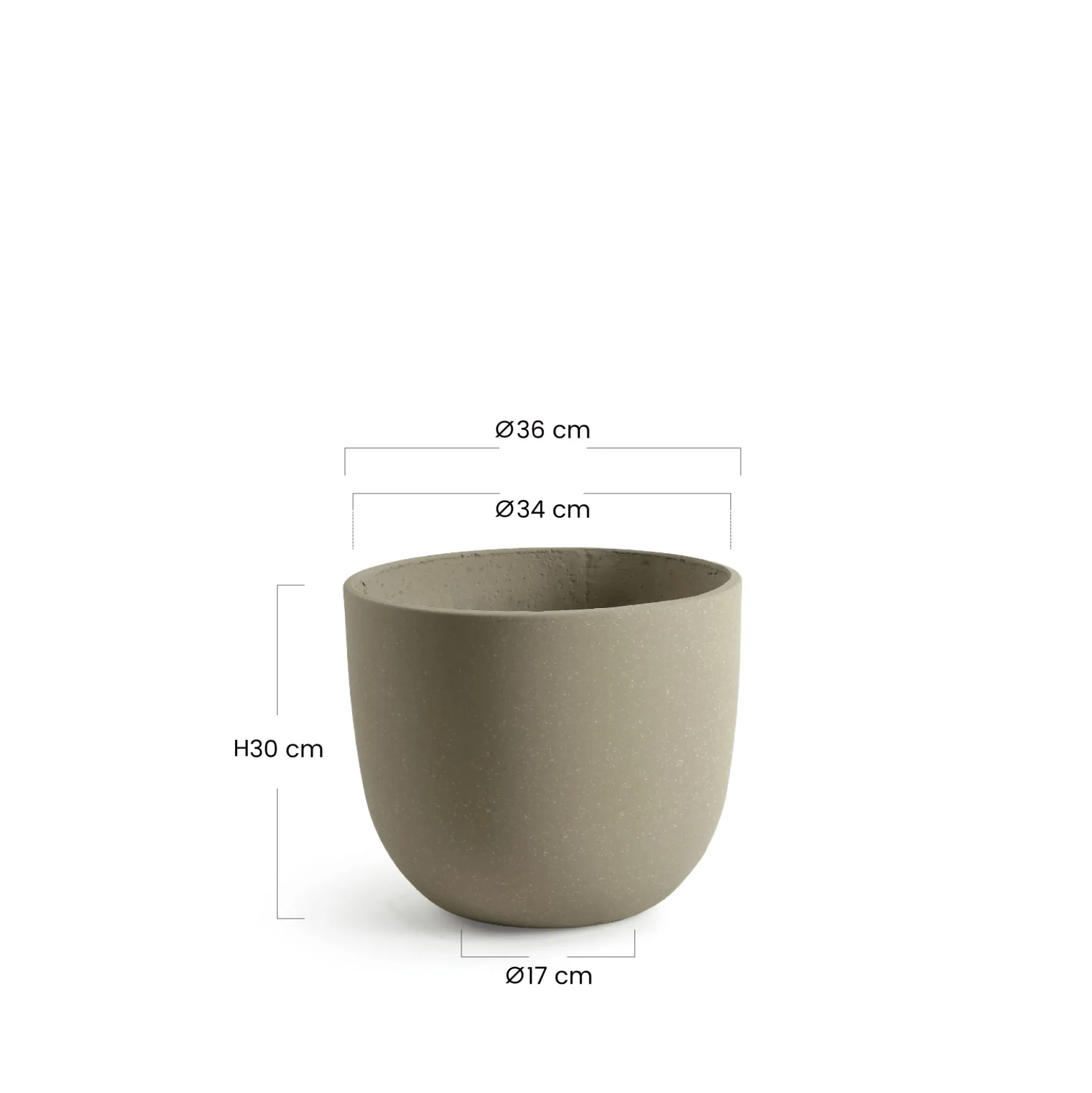 Cache-Pot Terra arrondi 30 cm