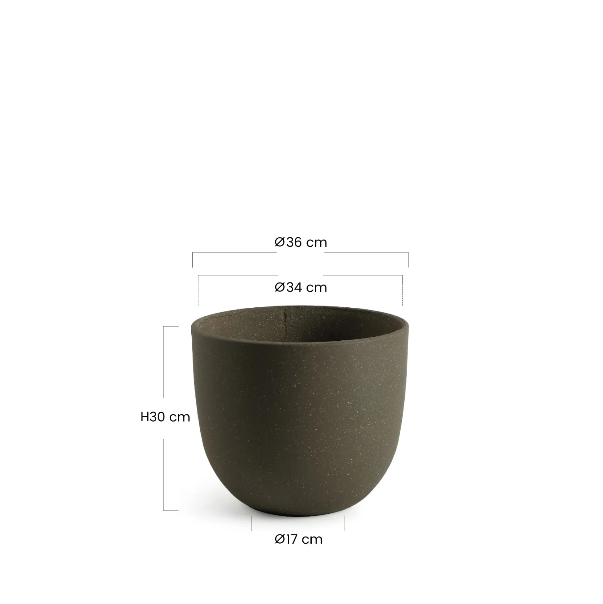 Cache-Pot Terra arrondi 30 cm