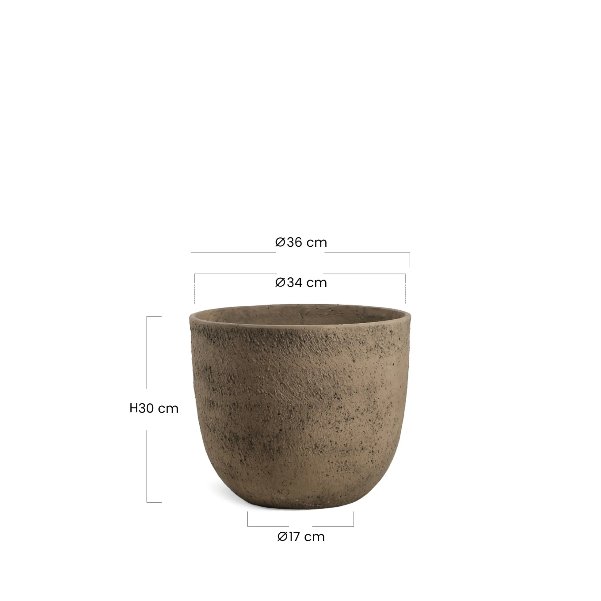 Cache-Pot Terra arrondi 30 cm