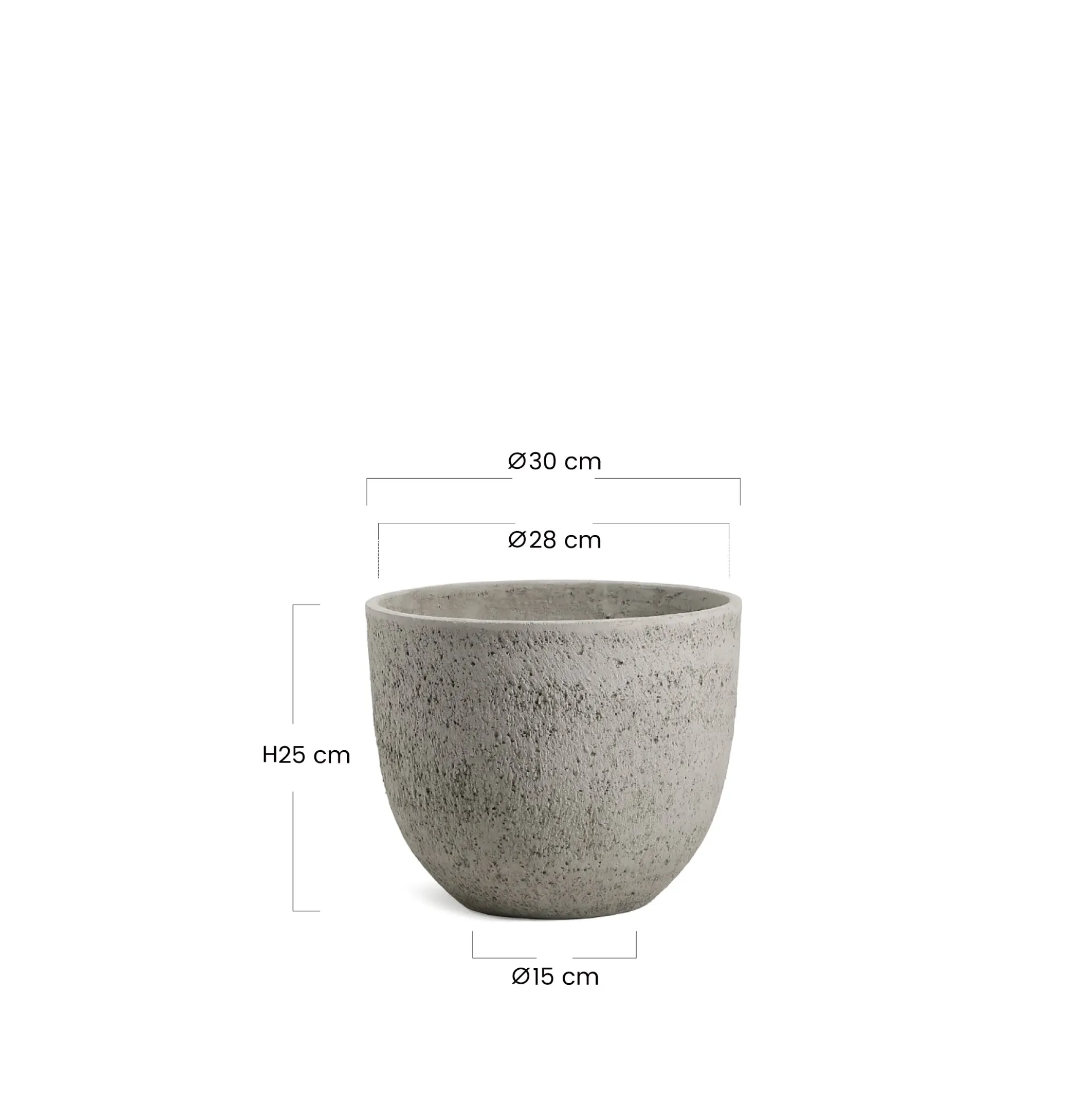 Cache-Pot Terra arrondi 25 cm