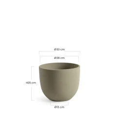 Cache-Pot Terra arrondi 25 cm