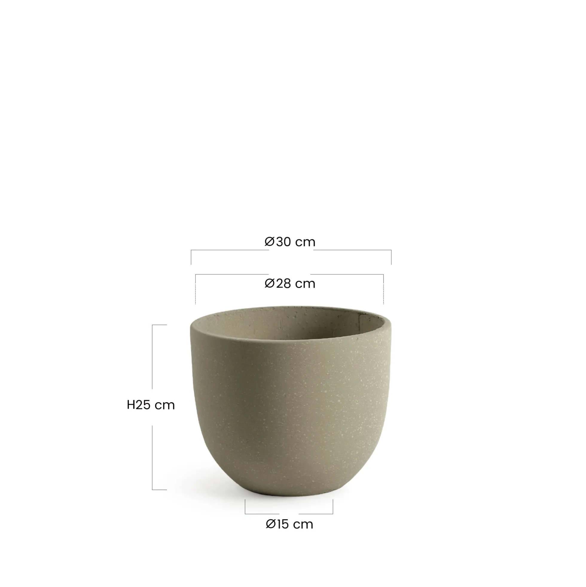 Cache-Pot Terra arrondi 25 cm