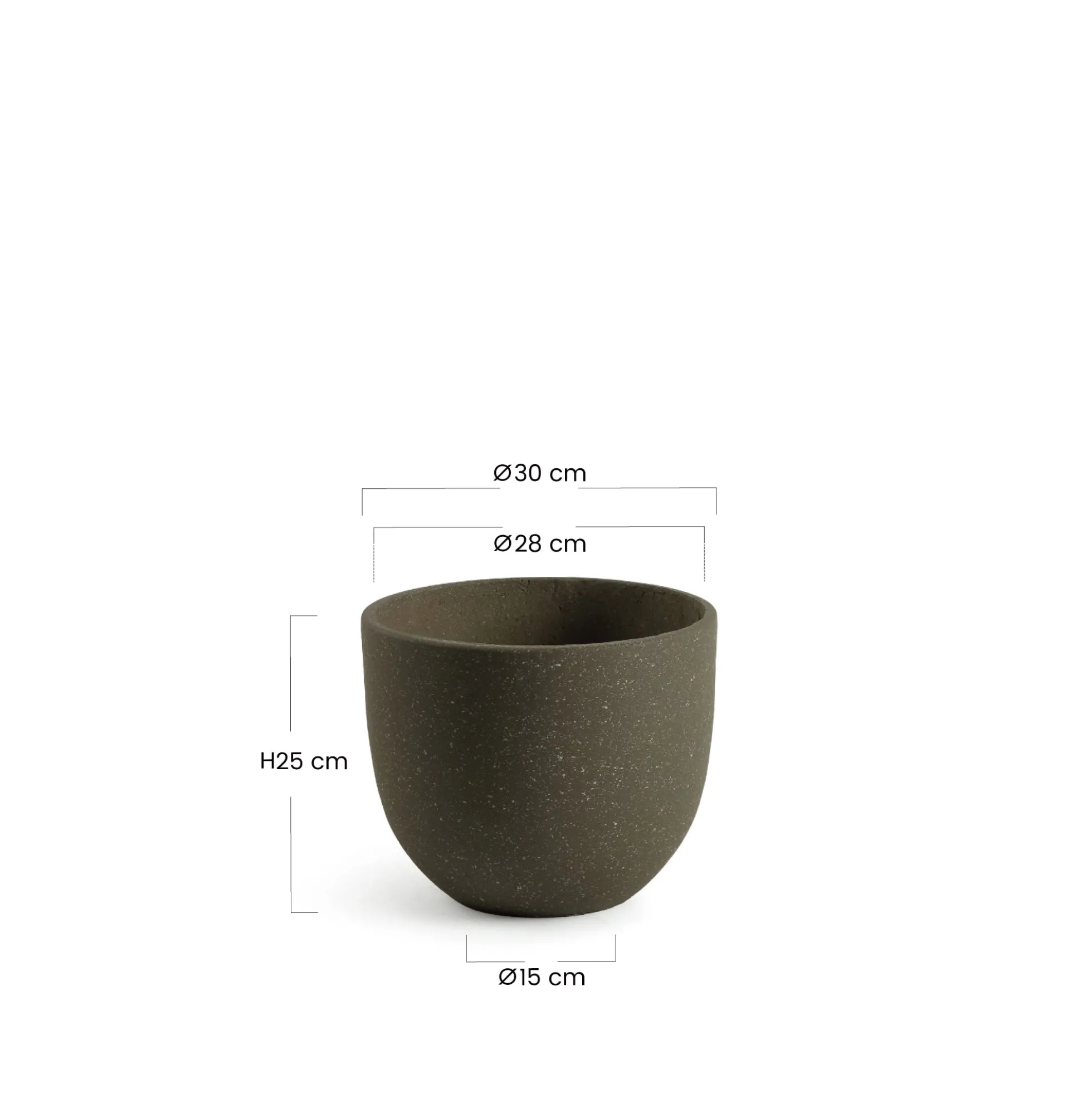 Cache-Pot Terra arrondi 25 cm