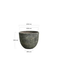 Cache-Pot Terra arrondi 25 cm