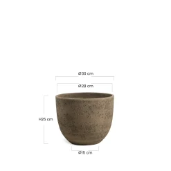 Cache-Pot Terra arrondi 25 cm