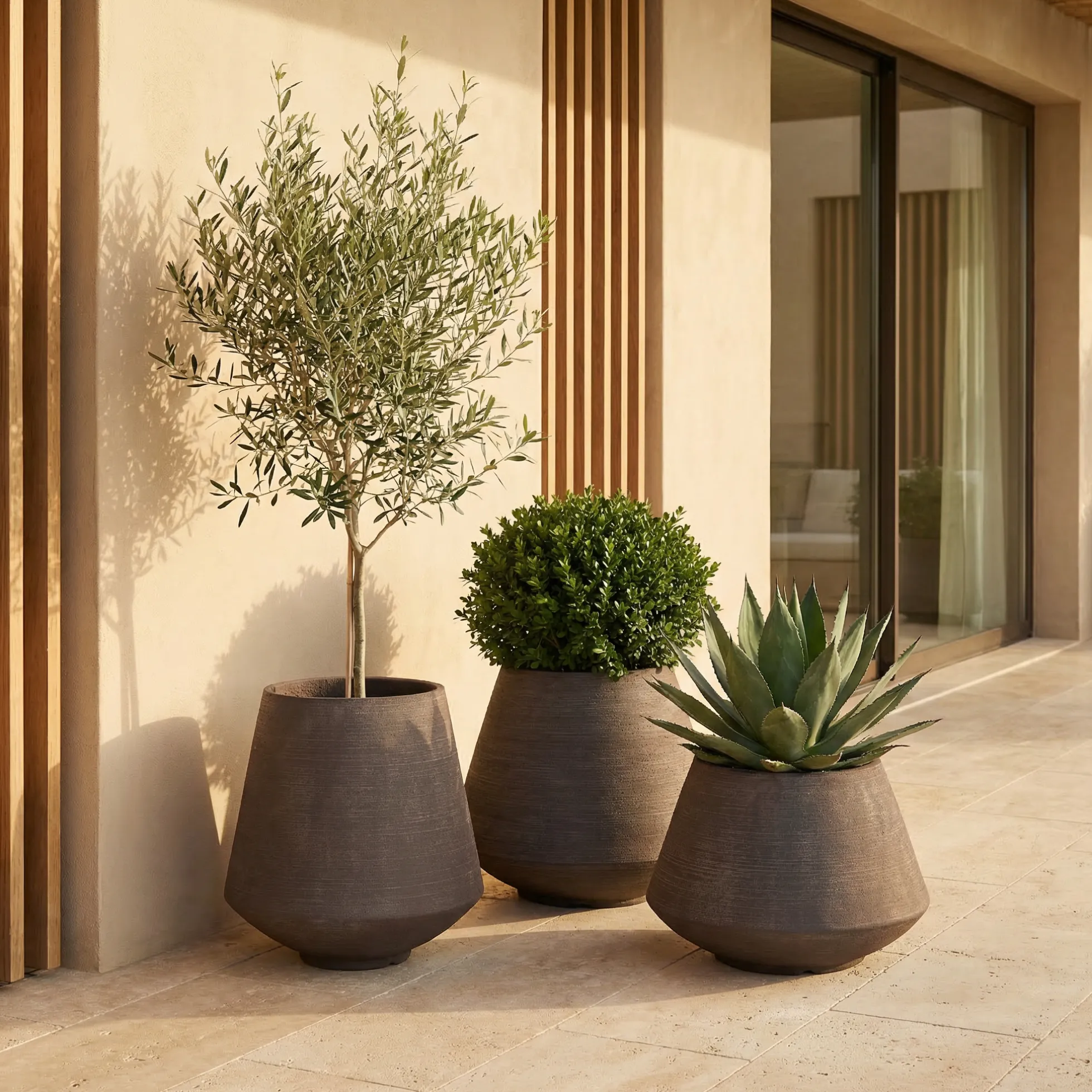 Cache-Pot Zen conique 43 cm