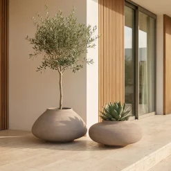 Cache-Pot Zen galbé 37 cm