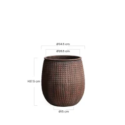 Cache-Pot Zen motif losanges 38 cm