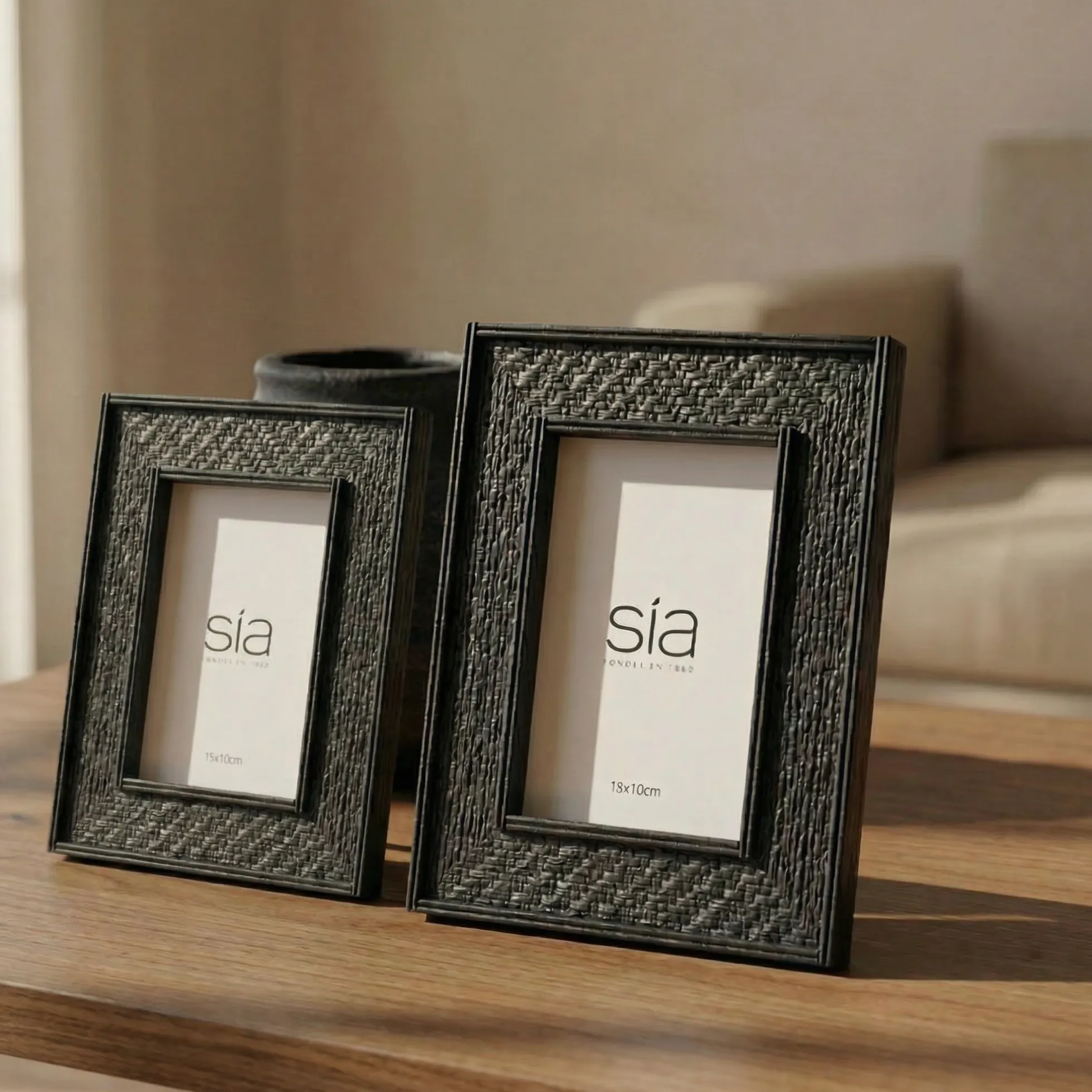 Cadre Photo Canopy en pin noir 10x15