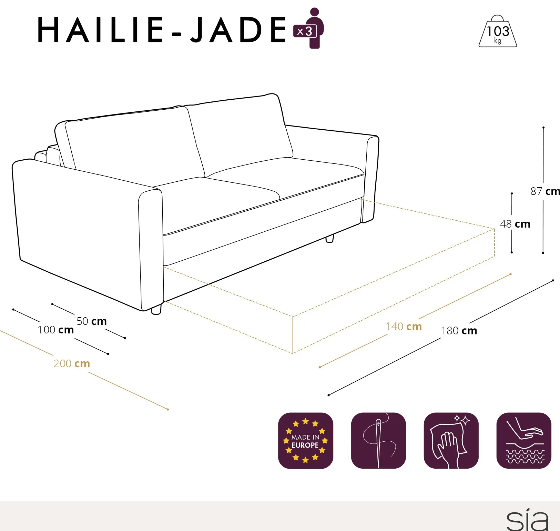 Canapé Convertible Hailie-Jade