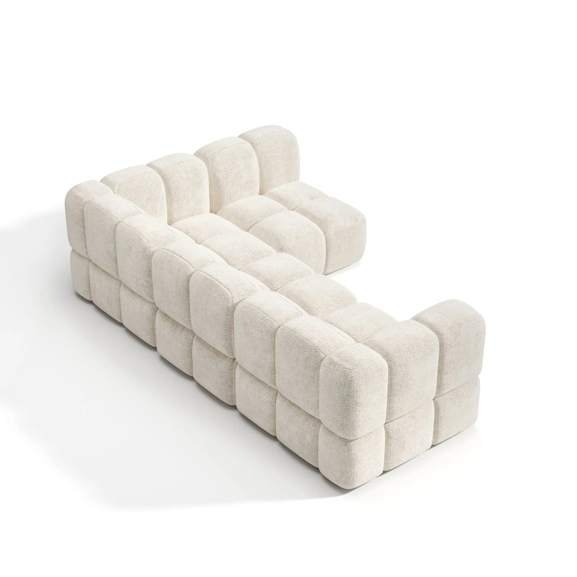 Canapé d'angle droit modulable NUBI