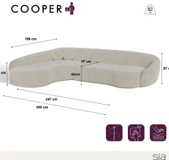 Canapé d'Angle Gauche Cooper