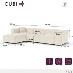 Canapé d'angle modulable CUBI