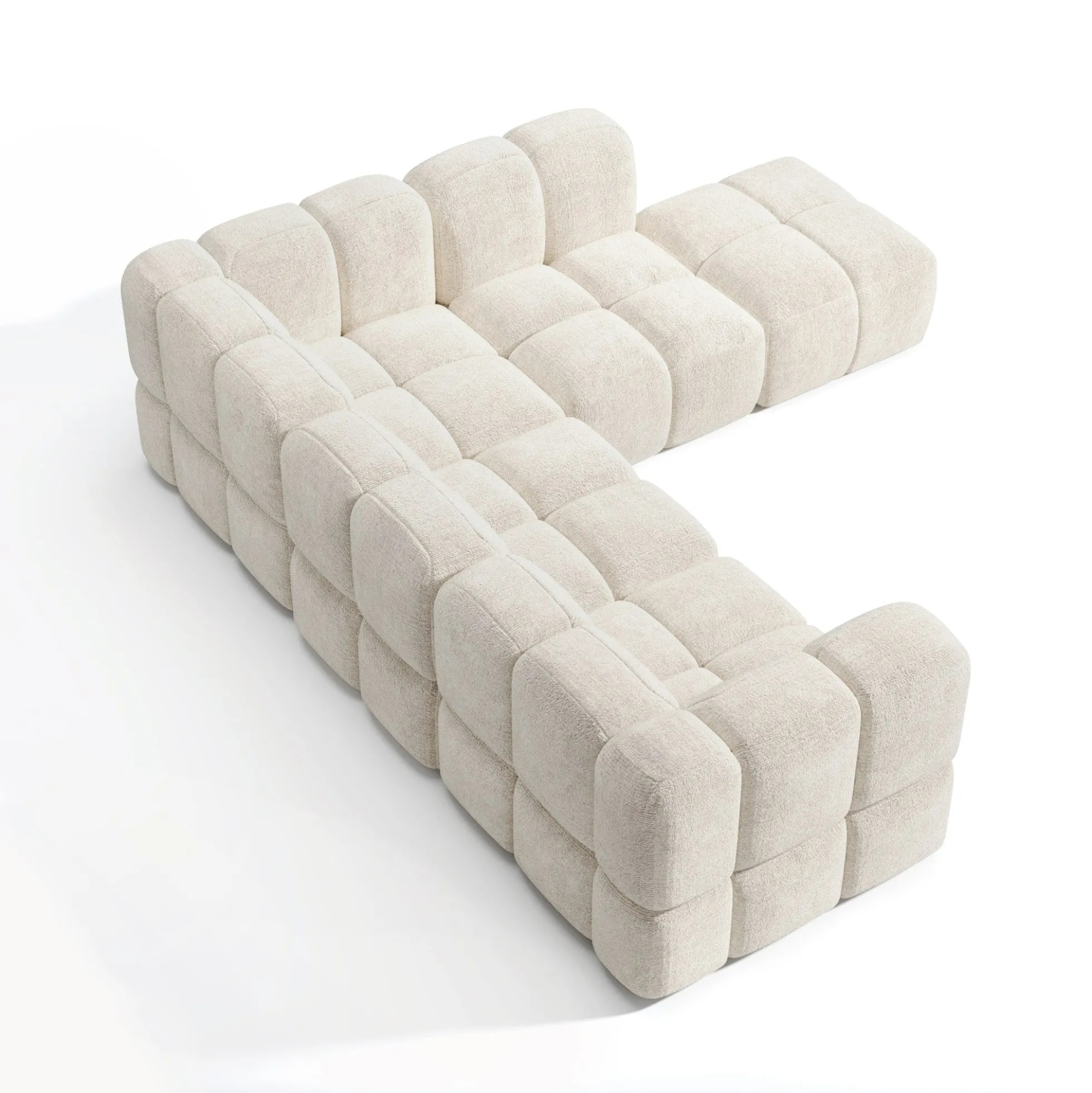 Canapé grand angle droit modulable NUBI