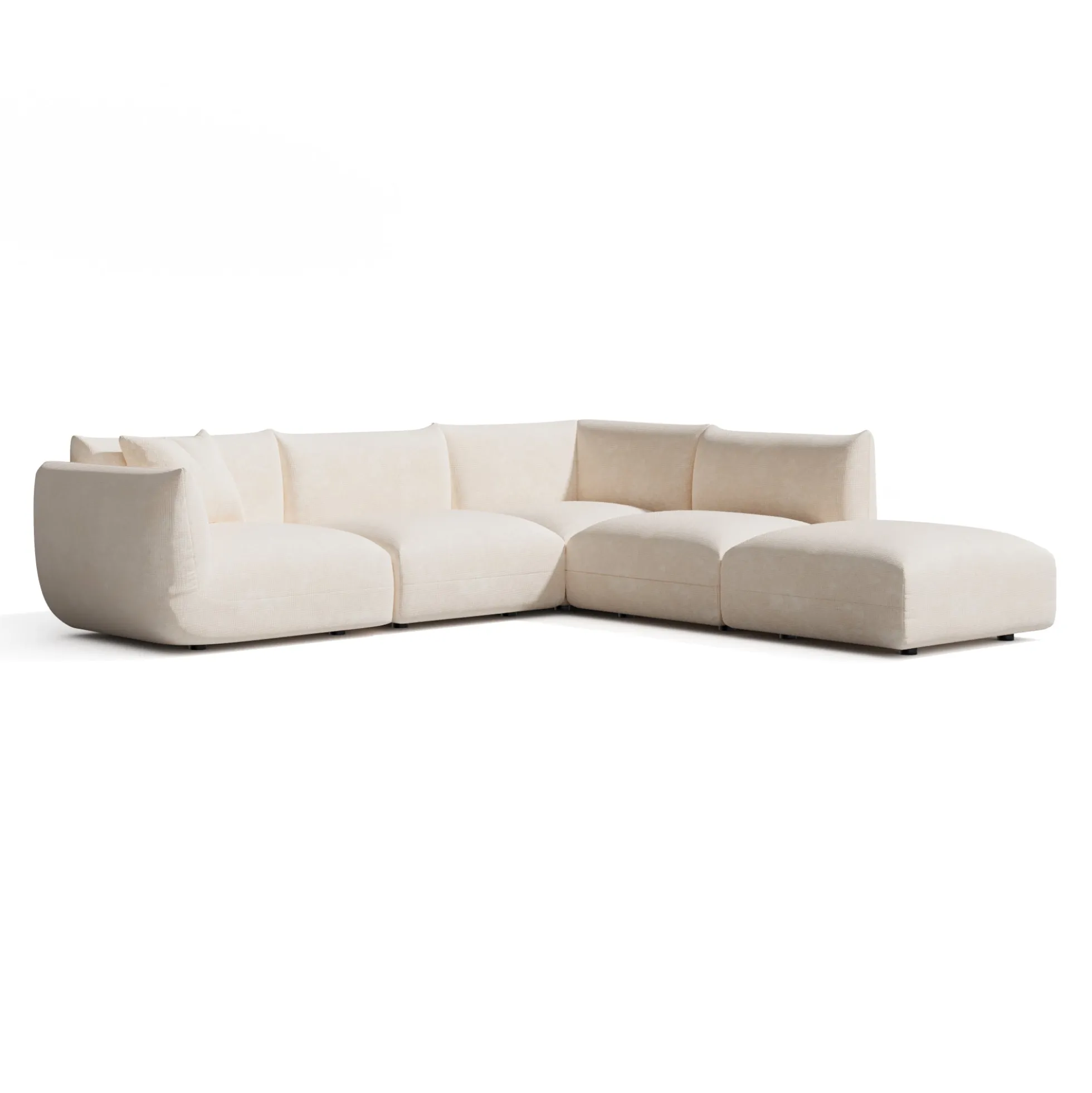 Canapé grand angle droit modulable 7 places Nooma