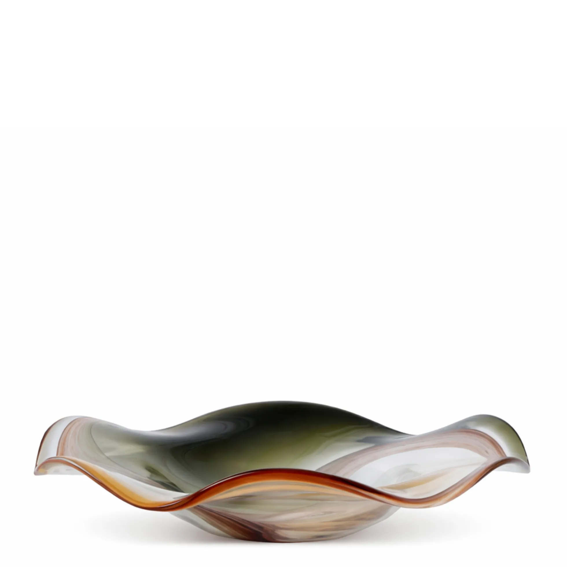 Coupelle décorative en verre soufflé Olivine 41 cm