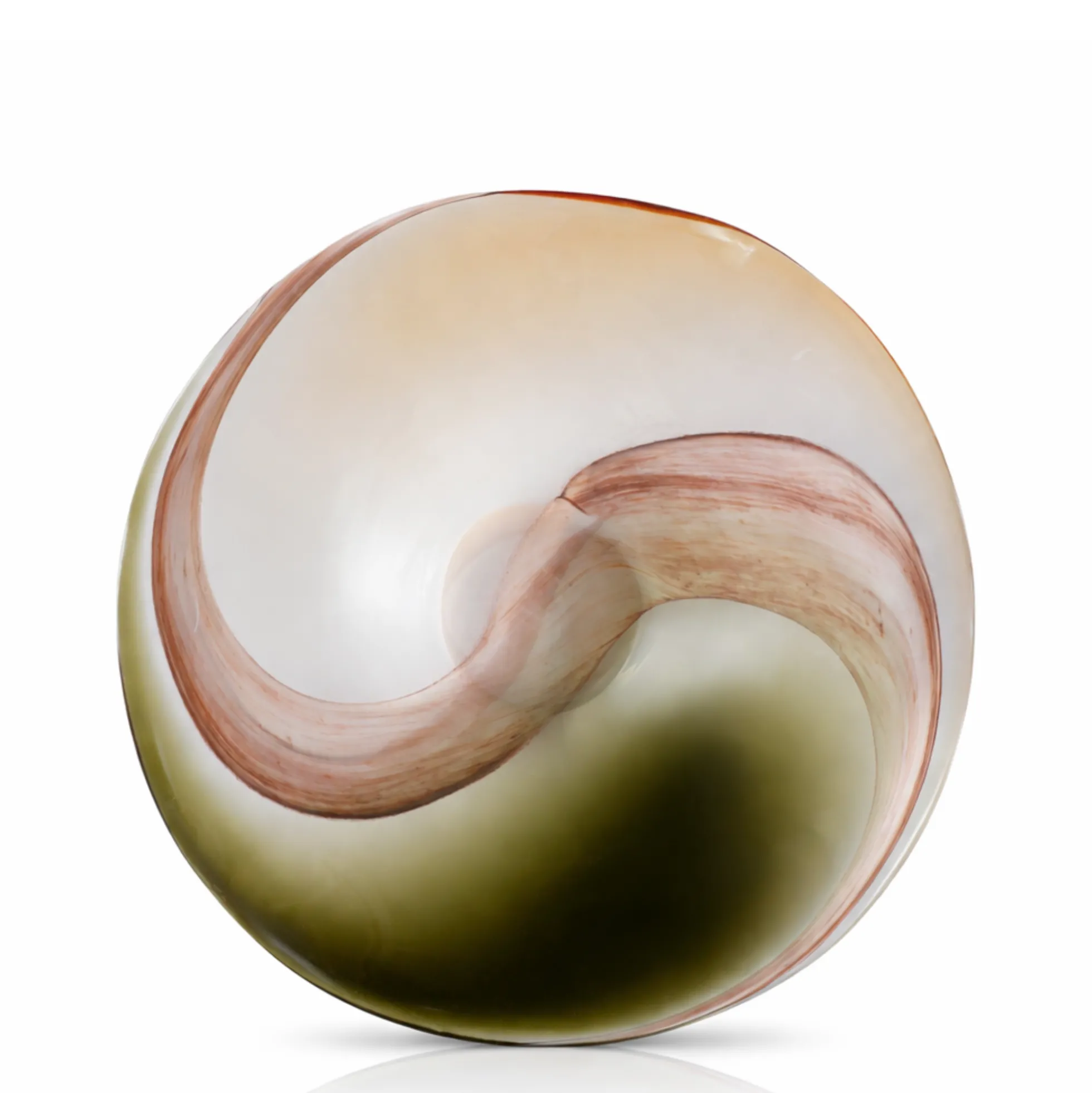 Coupelle décorative en verre soufflé Olivine 41 cm
