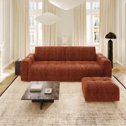 Ensemble Canapé Et Pouf Bari