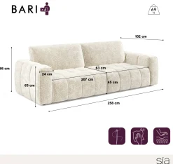 Ensemble Canapé Et Pouf Bari