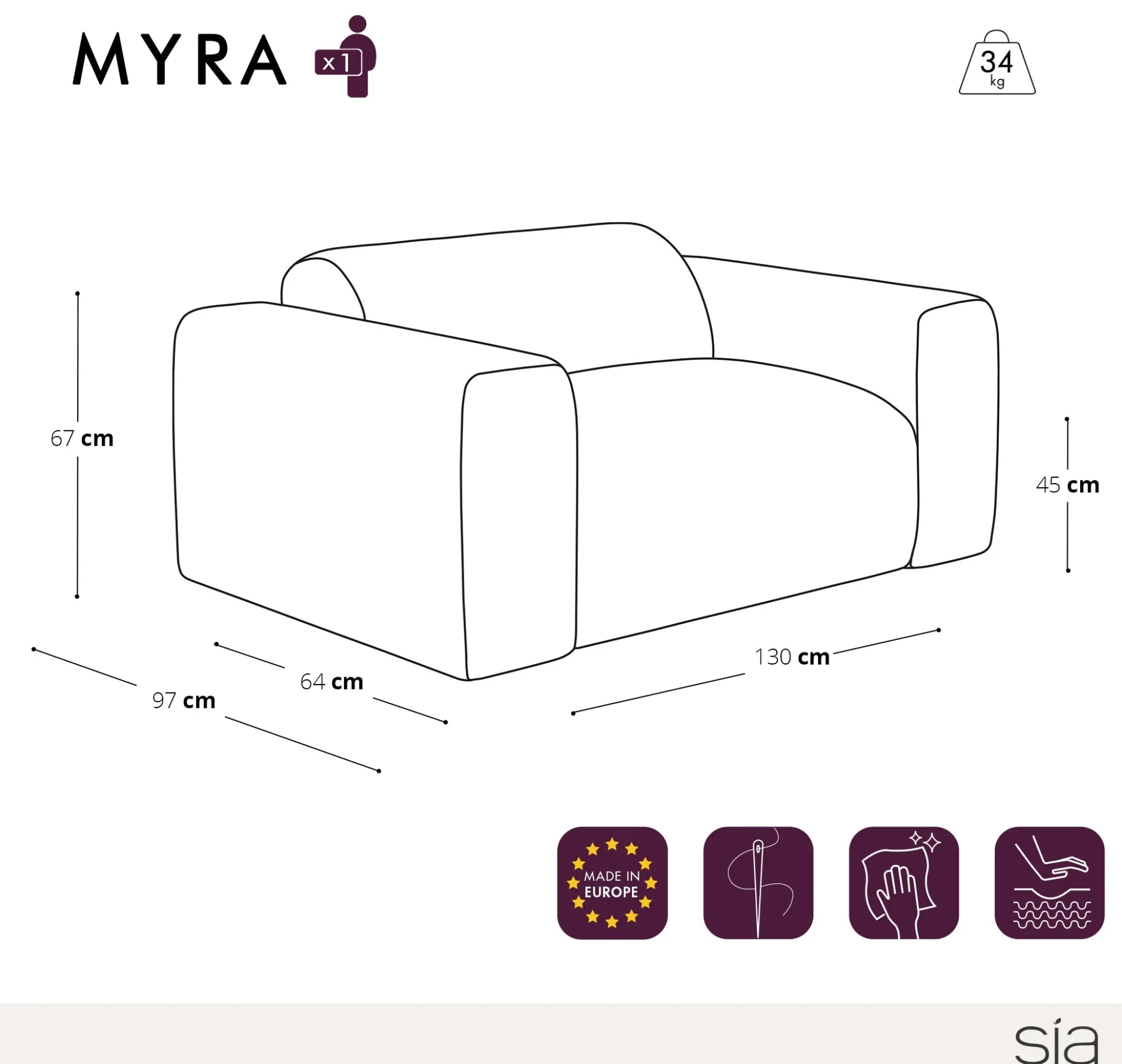 Fauteuil Myra