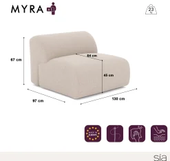 Fauteuil Myra Sans Accoudoirs