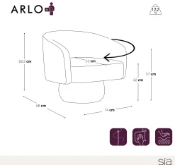 Fauteuil pivotant ARLO