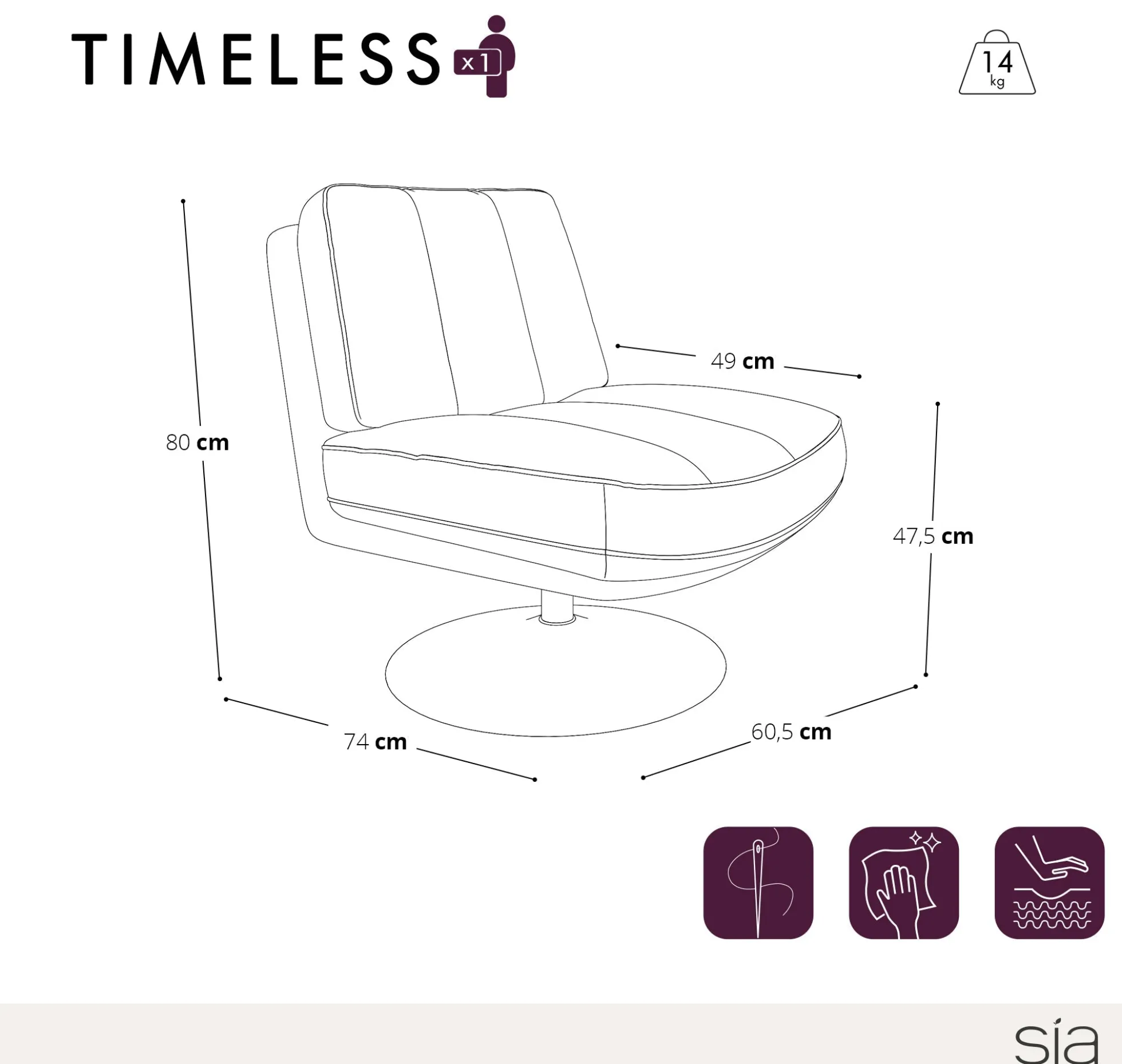 Fauteuil Pivotant Timeless