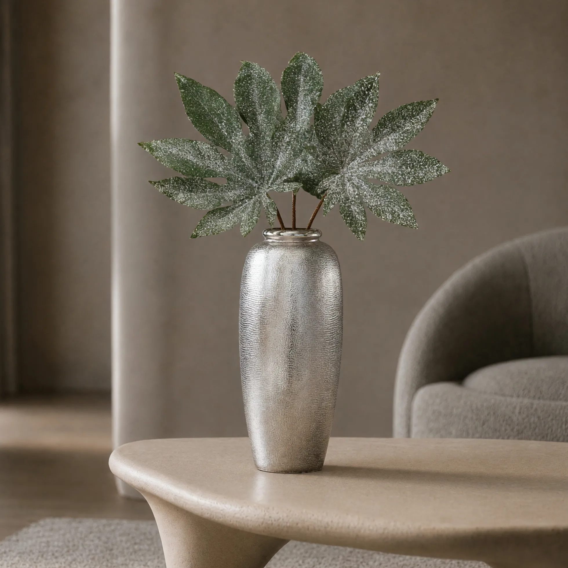 Feuille Aralia Pailletée 60 cm
