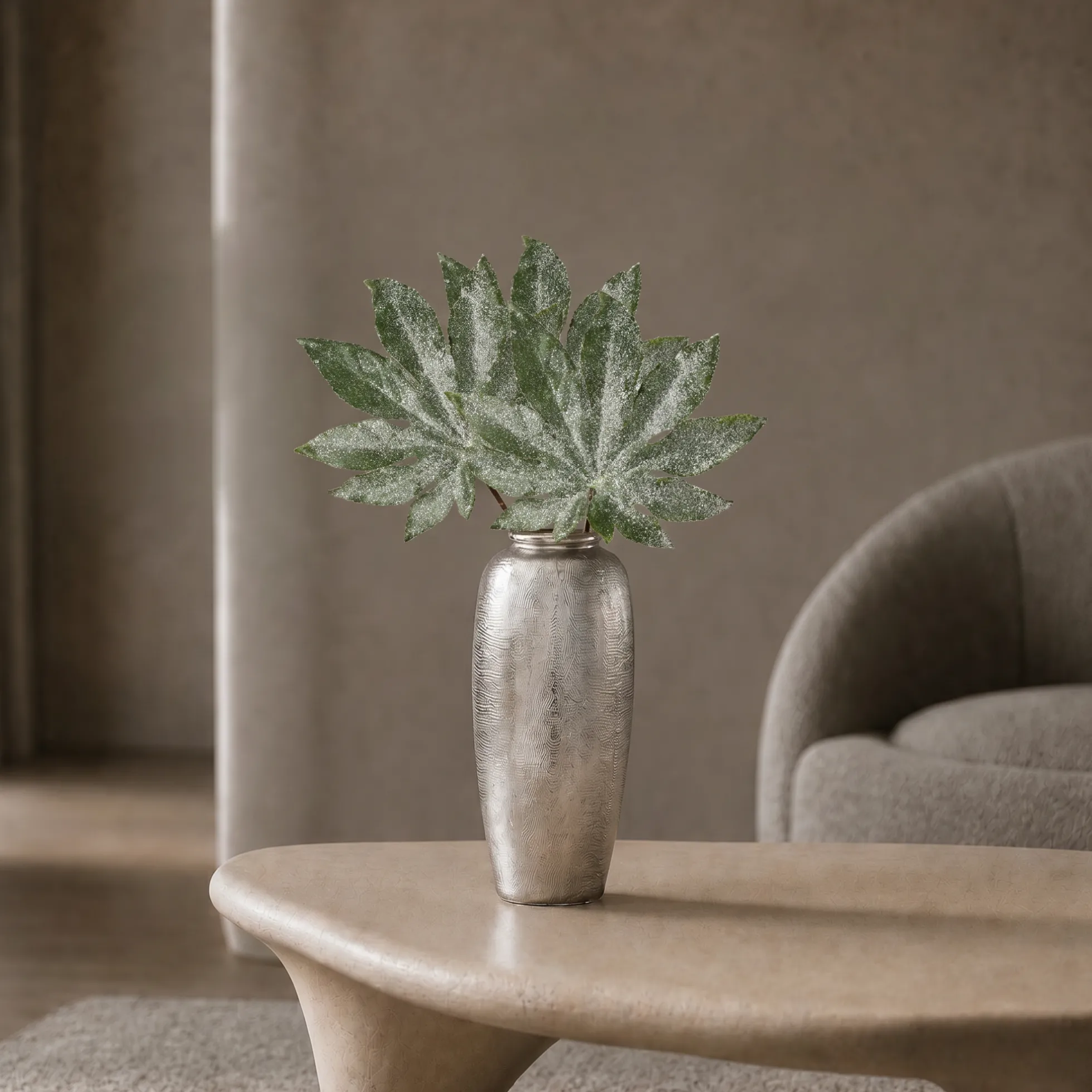 Feuille Aralia Pailletée 60 cm
