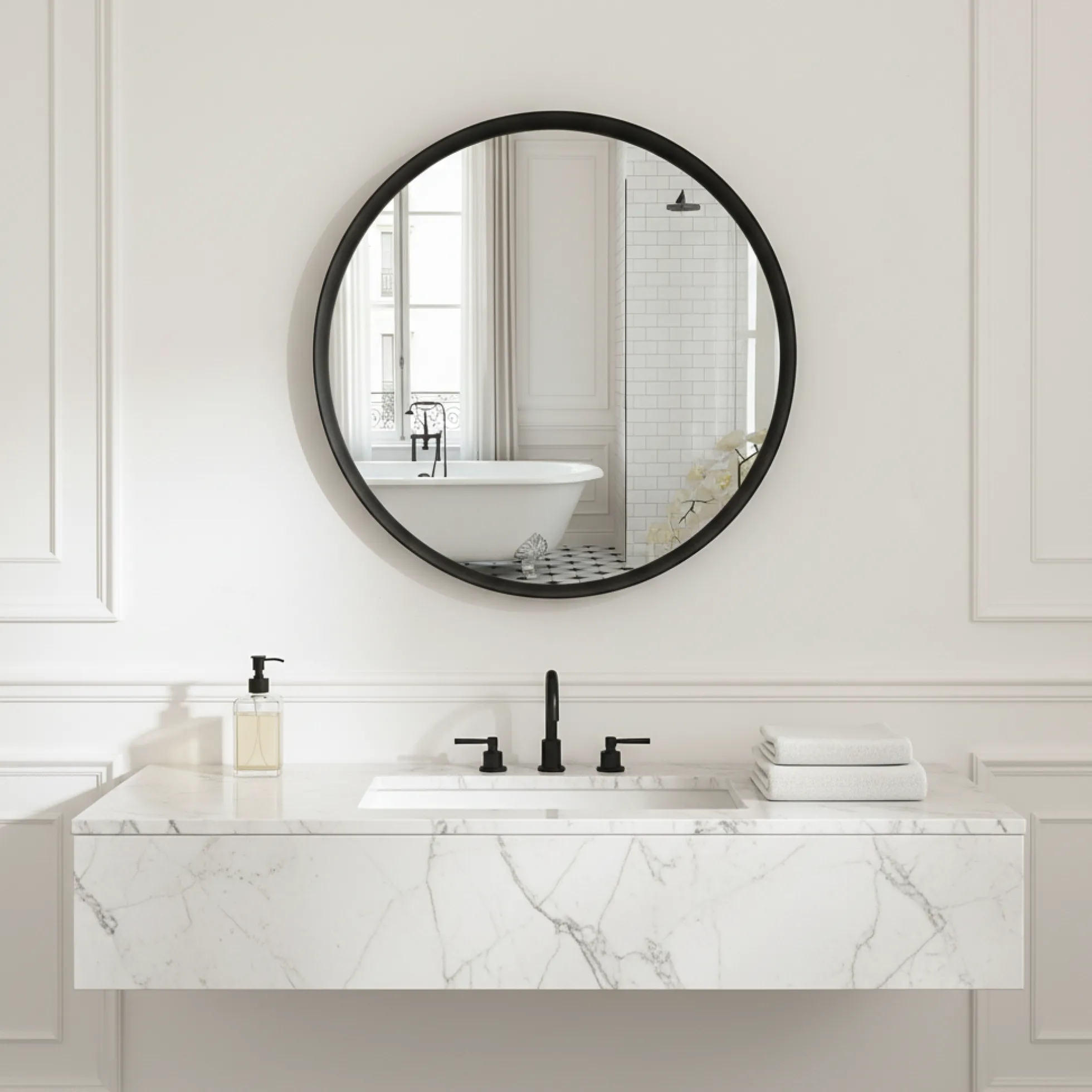 Miroir rond Lio 80 cm