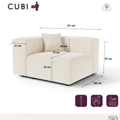 Module d'angle gauche CUBI