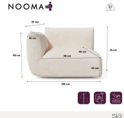Module d'angle gauche Nooma