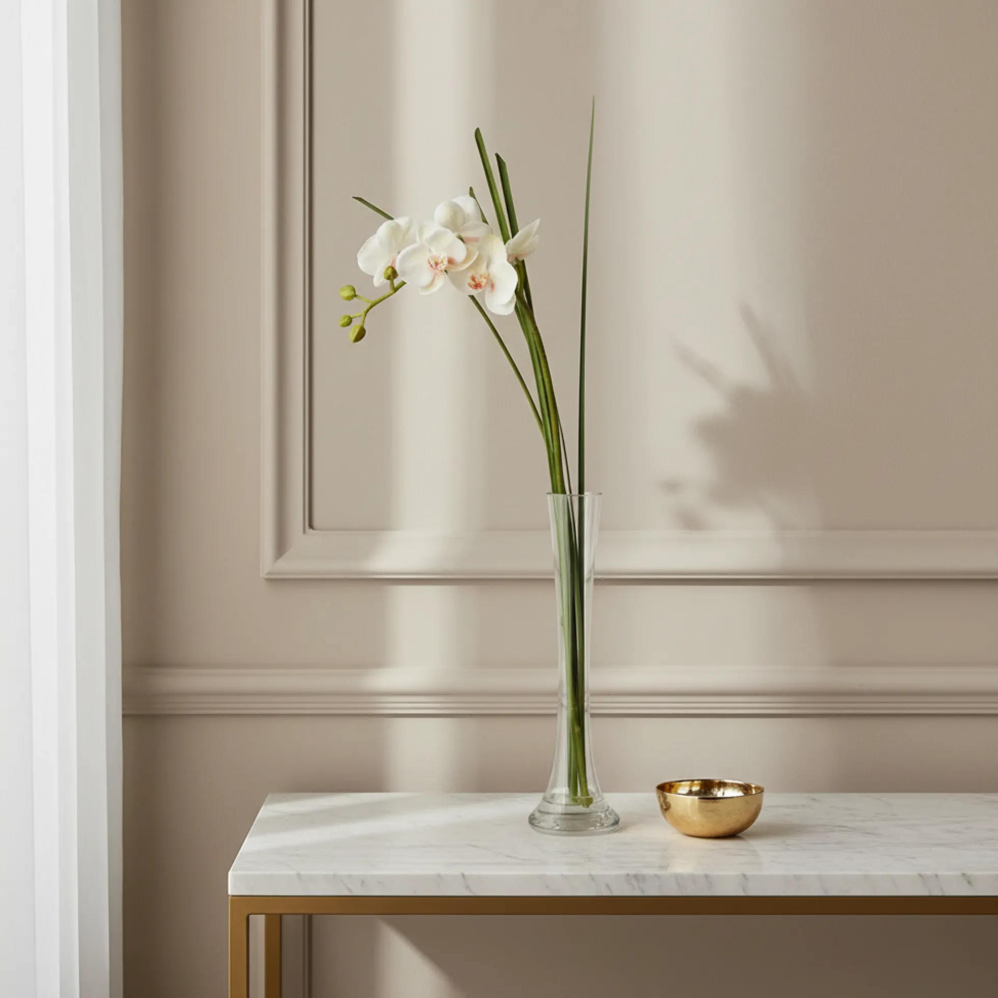 Orchidée Artificielle en Illusion d'Eau
