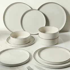 Service 4 assiettes plates Creamy