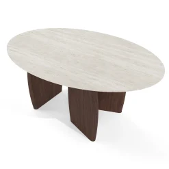 Table basse Bali céramique aspect travertin