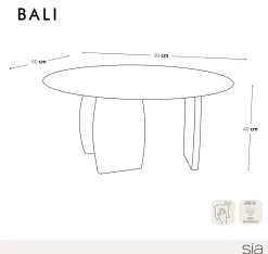 Table basse Bali céramique aspect travertin