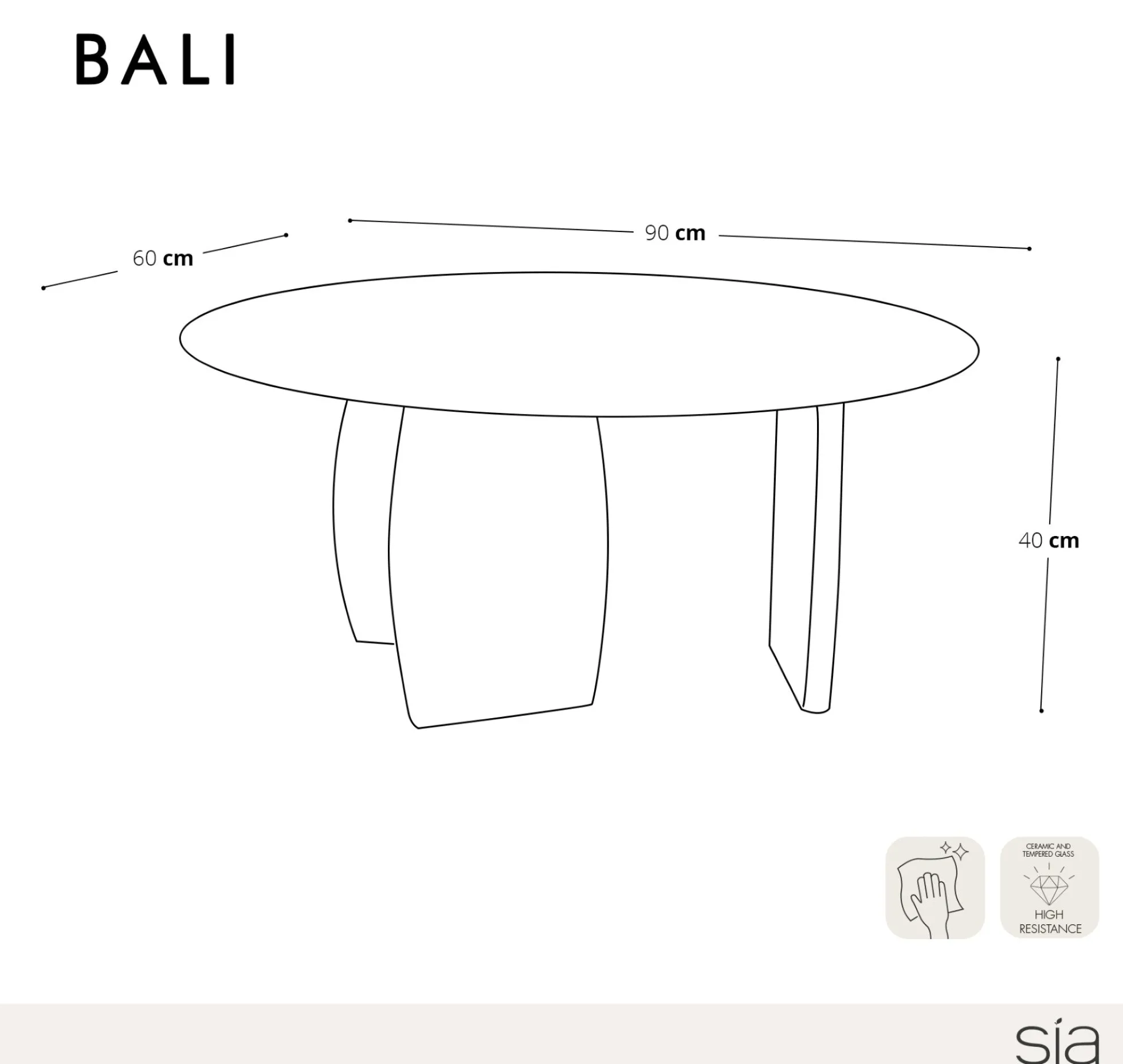Table basse Bali céramique aspect travertin