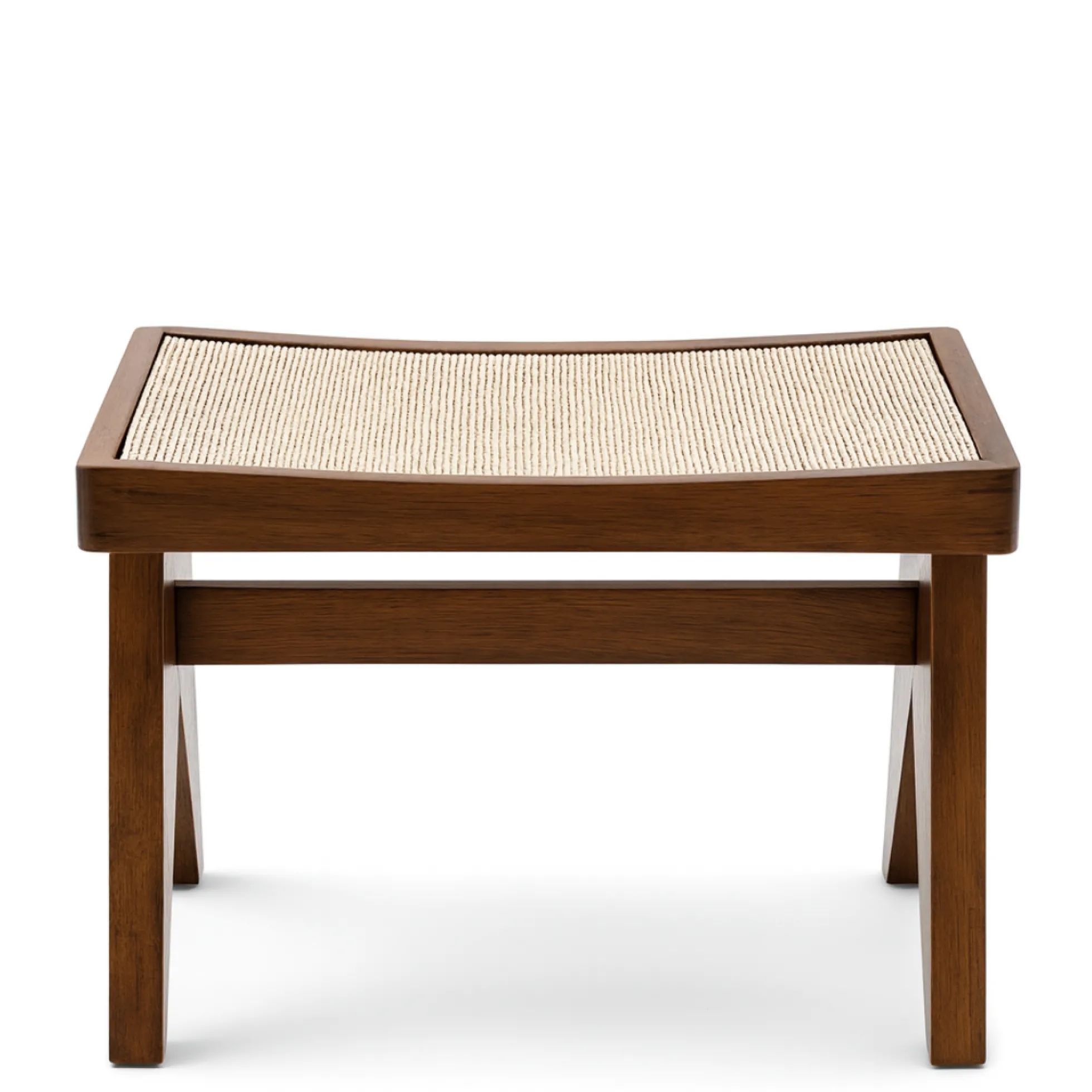 Tabouret en chêne et rotin Tao